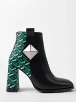 Marshetta Shoes Milano Siyah – Yeşil Kadın Topuklu Bot